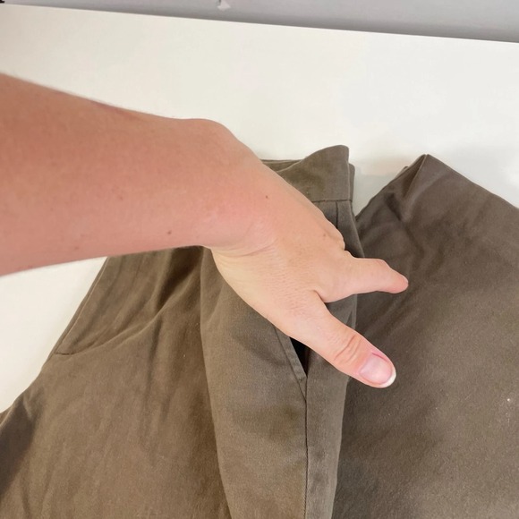 Lauren Ralph Lauren Straight Leg Trouser Pants Womens 12 Brown Mid Rise Pockets - Picture 9 of 11